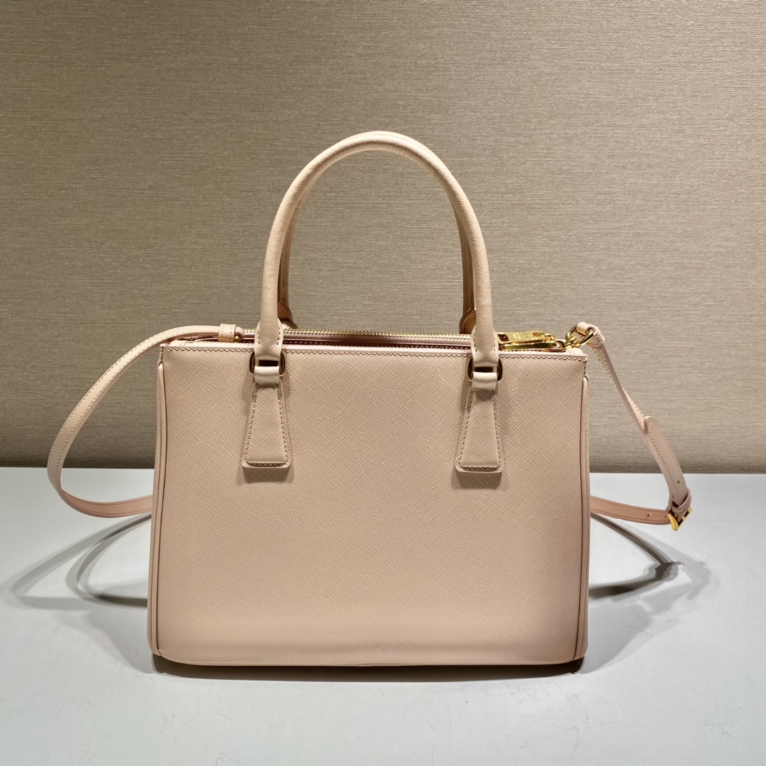 Prada Medium Galleria Saffiano Leather Bag Tote Shoulder Bag Powder Pink 1BA863